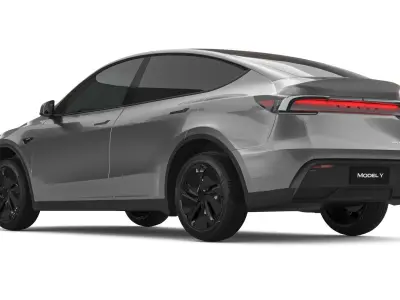 2025 Tesla New Model Y With Two Style Rims 3D model