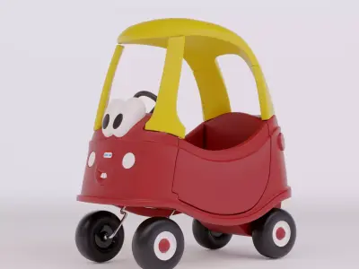 Childrens Toy Car 3D model