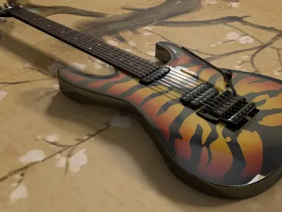 George Lynch esp Tiger Flame 3D model