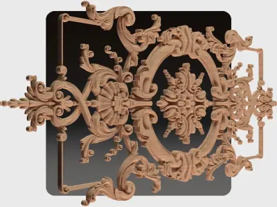 Carved decor for cnc 38 3D model