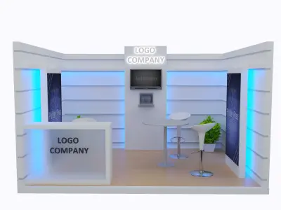 Booth Exhibition Stand a2 3D model