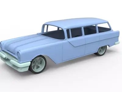 Shell and wheels Pontiac Chieftain 1955 Scale 1 to 24 3D print model