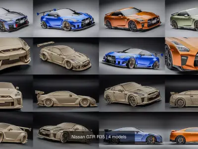 Nissan GTR R35 3D Model Pack