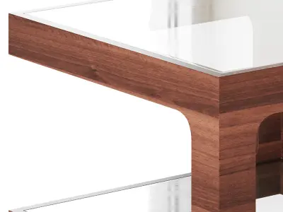 Modern Glass Side Table 3D model