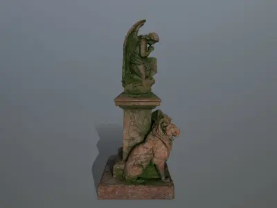statue 4 Low-poly 3D model