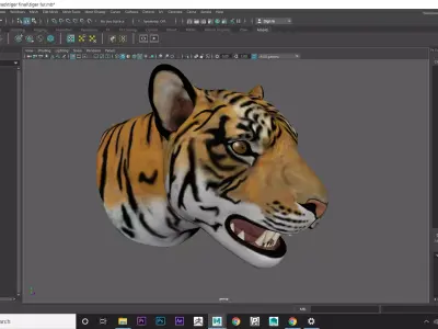 tiger head 3D model