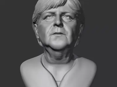 Angela Merkel 3D print model 3D print model