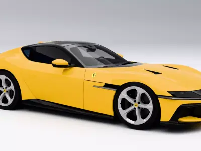 Ferrari 12 Cilindri  2025 Low-poly 3D model