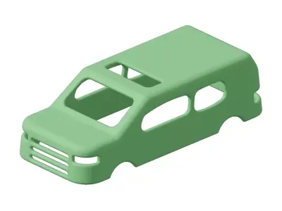 Plastic Passenger Car Body Toy 3D model