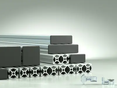 TKs Aluminium Profiles - Set  1 3D model