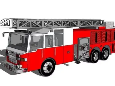 3 Inferno Crusher Elite Firefighting Force on Wheels 3D model