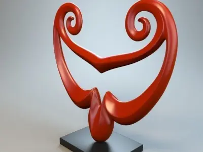 Abstract Figure 3D model 3