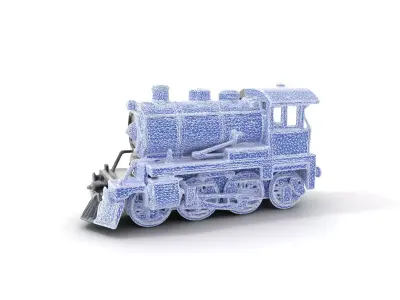 Vintage Steel Locomotive model pack Low-poly 3D model