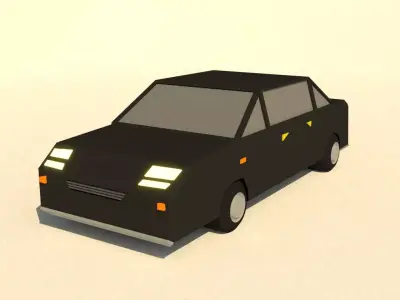 Low-Poly Limosine Rig Low-poly 3D model