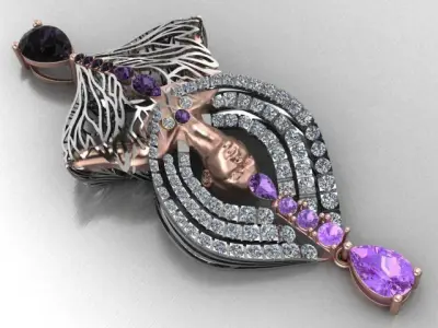 Mind blooming pendant-orginal design 3D print model