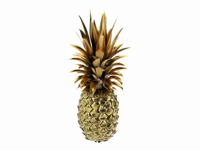 Gold pineapple 3D model