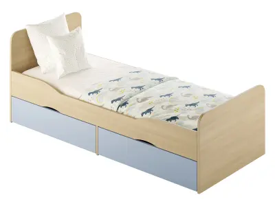 Bed for teenagers Furniture Formula Delta 3D model