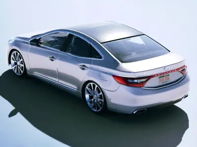 Hyundai Azera 2019 Low-poly 3D model