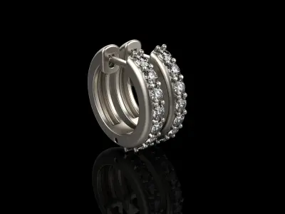 hoop earring model 579 3D print model