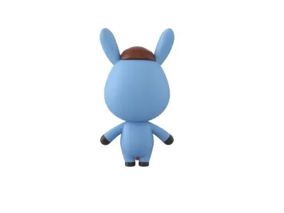 Character148 Rigged Donkey 3D model