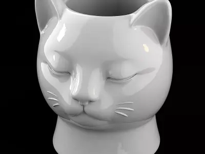 Cat Vase 3D print model