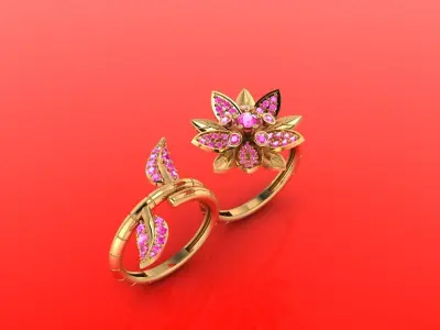 flawer ring 3D print model
