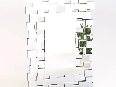 Abbyson Aiden Rectangle Wall Mirror 3D model