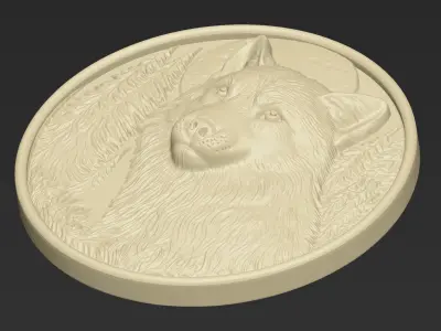Wolf Head A90 3D print model