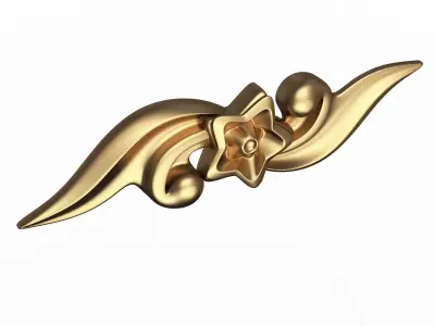 Carved Plaster Molding Decoration 051 Low-poly 3D model