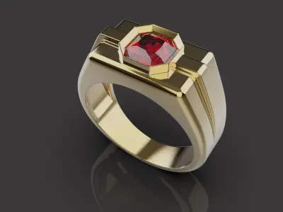 Men Rings 001 3D print model