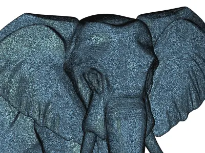 Elephant 3D Printable Model STL OBJ 3D print model