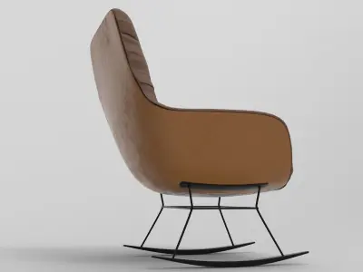 Ples Lounge Chair Low-poly 3D model