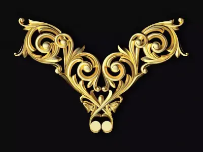 Central decor ornament for furniture 3D model 113