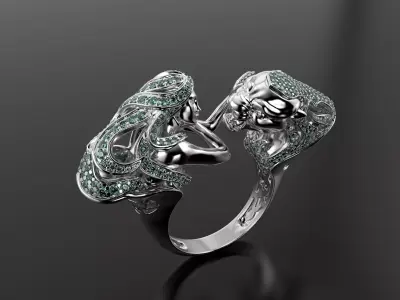 Magerit Instinto ring 3D print model