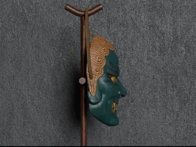 Fudo Mask Japanese Theater  Noh 3D model  3D model