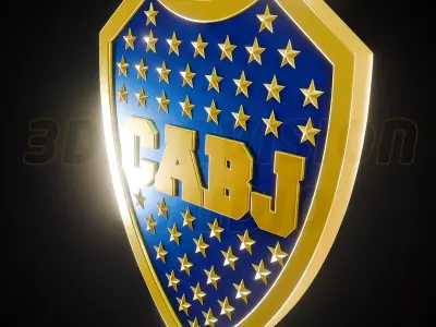 Boca Juniors logo - Cinematic - 3D print 3D model