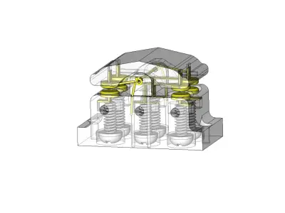  DPDT Momentary Screw Switch  3D print model