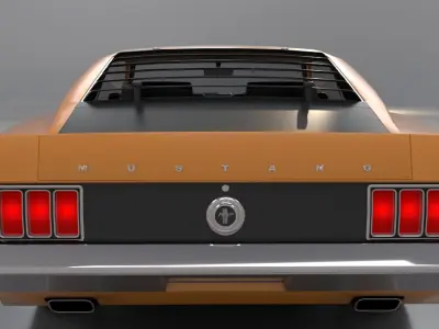 Mustang Boss 1970 Low Poly 3D model