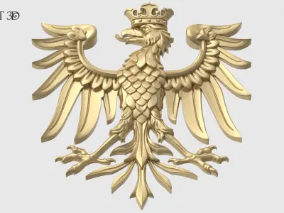 Relief Geraldic Eagle 3D print model