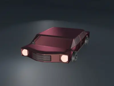 Car For Video Games 3D model