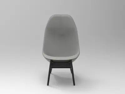 Uchiwa Armchair Low-poly 3D model