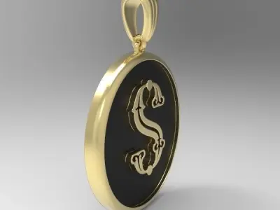 Decorative Letter T 3D print model