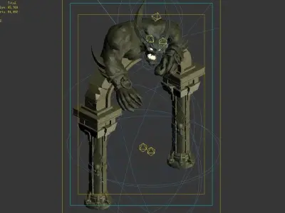 Stone Funeral Place - Sculpture 3D model