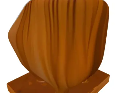 Modern Abstract Wooden Art Sculpture Low-poly 3D model