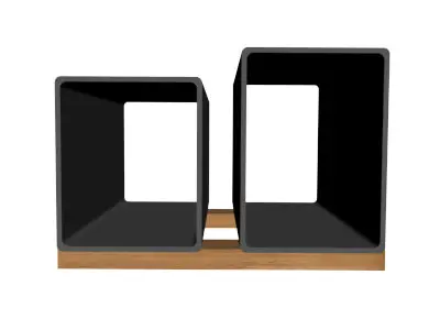 3 8in Wall x10in Rectangle Tube 3D model