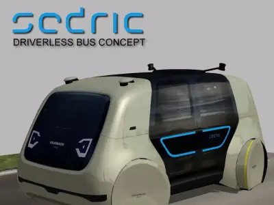 Volkswagen Sedric Driverless car concept Low-poly 3D model