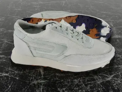 DIESEL RACER 3D SHOES - LIGHT GREEN Low-poly 3D model