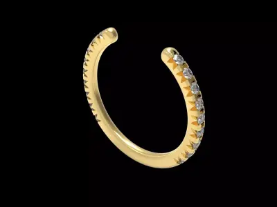 half coverage partly ring 3D print model