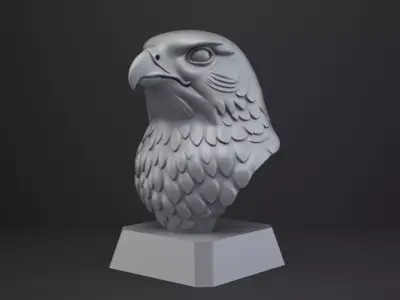 Falcon Bust - Animal Figurine 3D print model