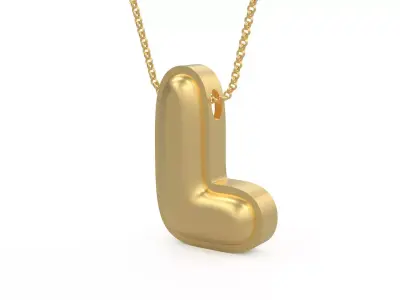 Model 1195 L Initial Letters Charm Balloon 20mm 3D print model